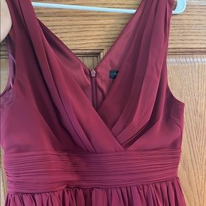 Size 10 burgundy red short dress . Empire waist. Never worn